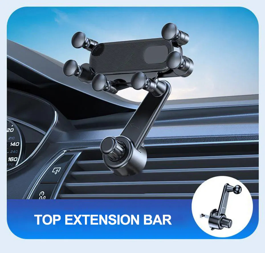 SEAMETAL Air Vent Car Phone Holder 6-Joint 360-Degree Gravity Phone Mount Stable Hook Cellphone Stand Universal for 4.7-7 inch