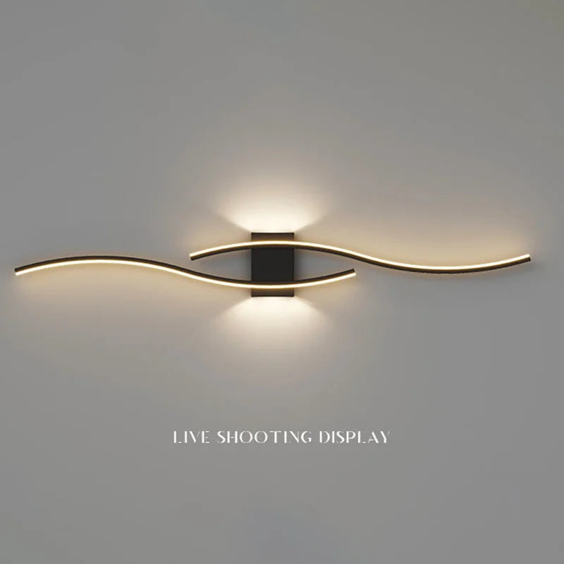 Slank LED-vegglampe, 60 eller 80 cm