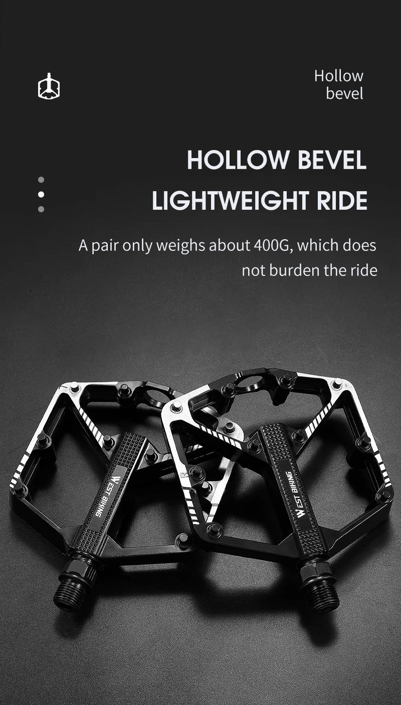 Pedales de plataforma de aluminio WEST BIKING — Par