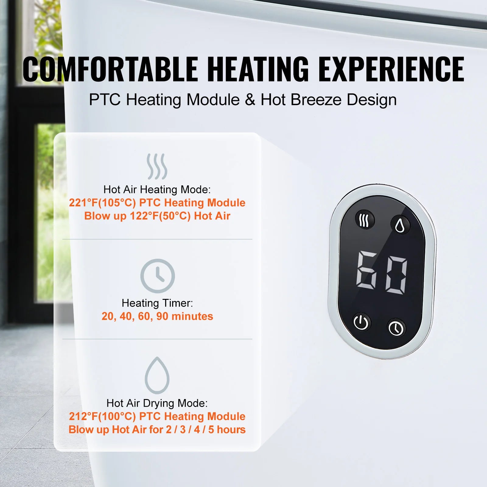 35L Towel Warmer Bucket with Fast Heating & Drying Modes