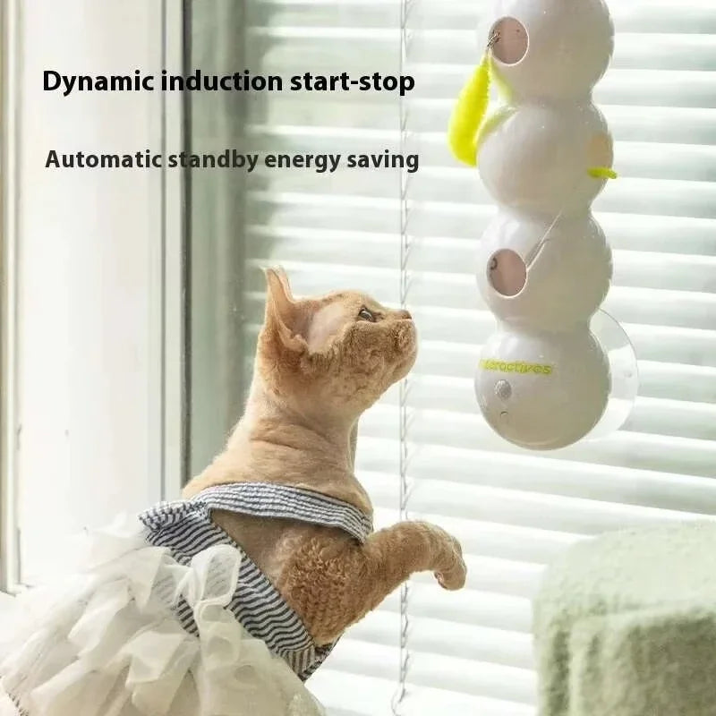 Intelligent Interactive Cat Stick Pro with Replaceable Prey Tail Suitable for Automatic Swing Durability In Multi Cat Households 