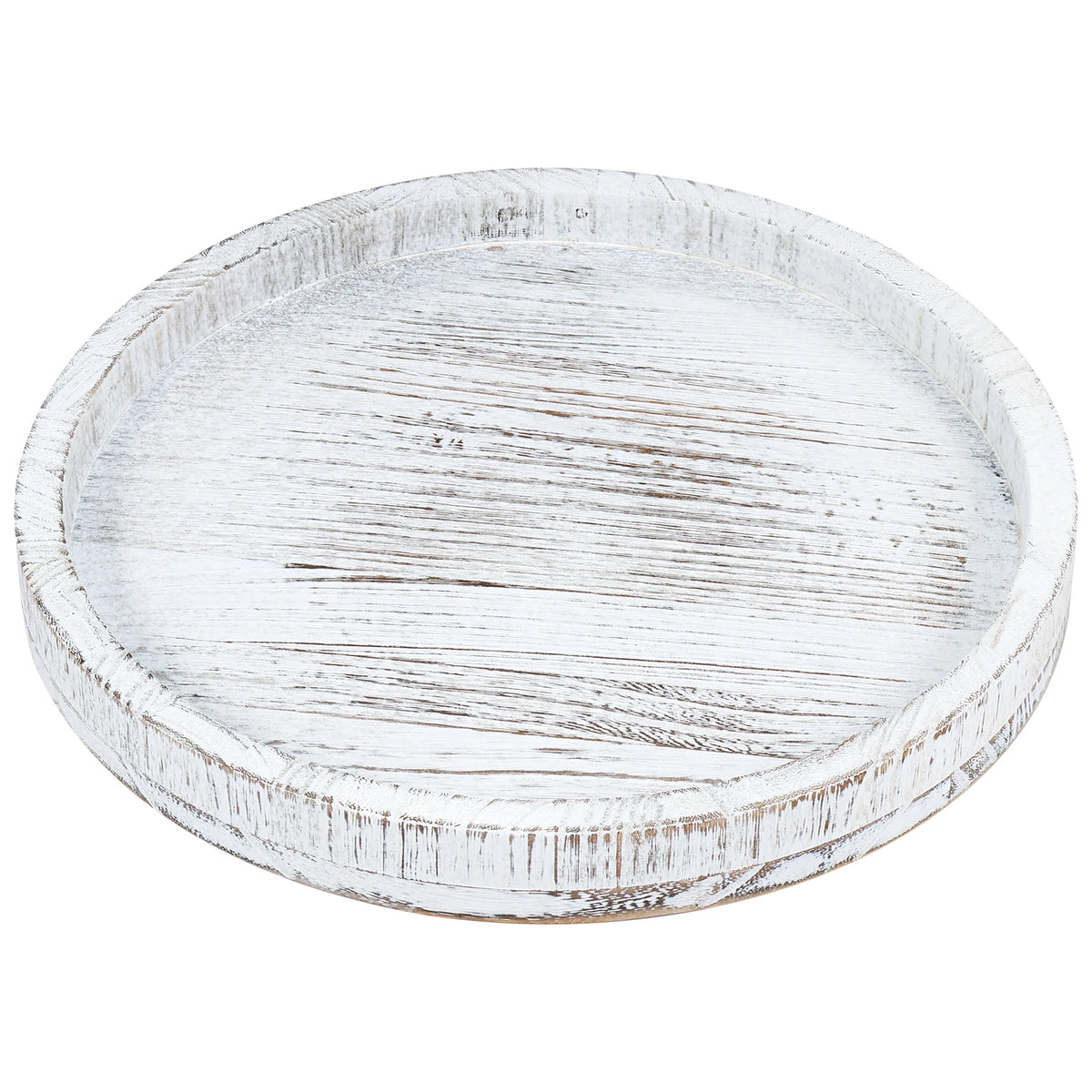 Rund serverings- och visningsbricka i trä, 30 cm