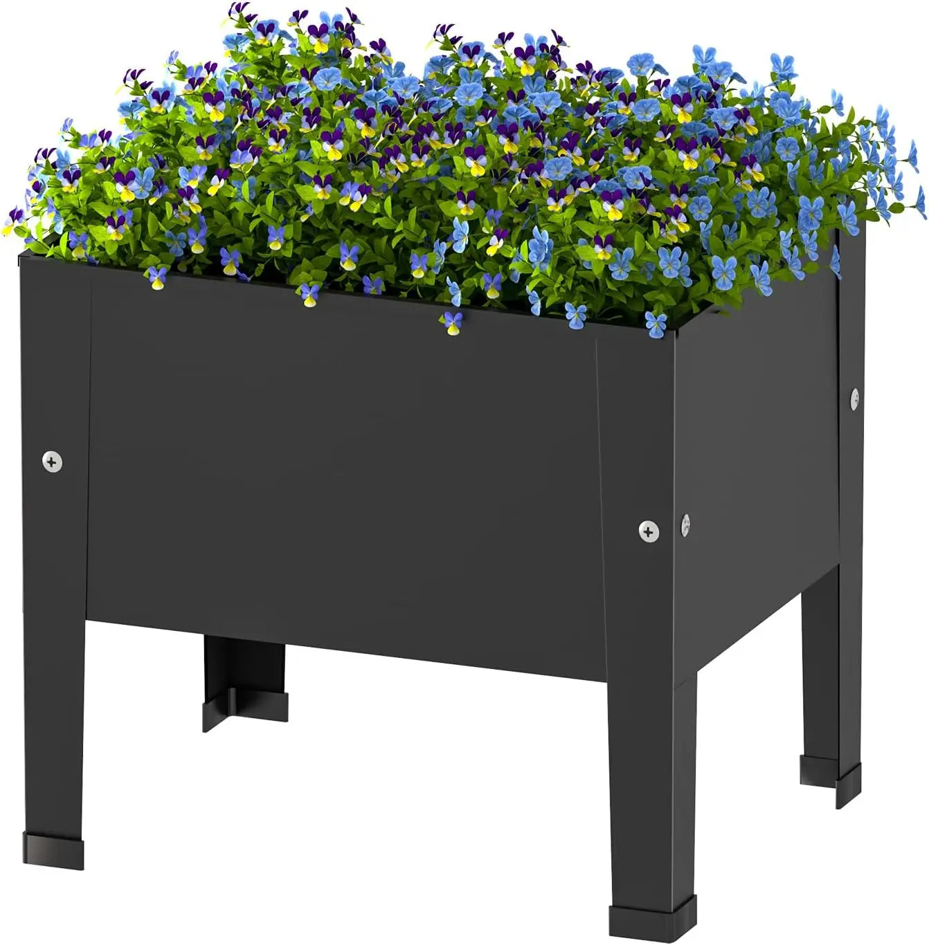 14 Inch Elevated Metal Garden Bed with Legs for Patio Plants