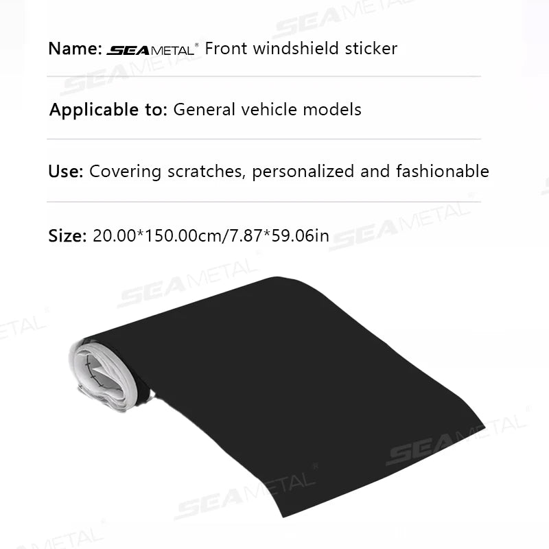SEAMETAL Windshield Sun Protection Sticker Car Window Sun Visor Windscreen Sun Shade Cover Universal Heat Insulation Vinyl Film
