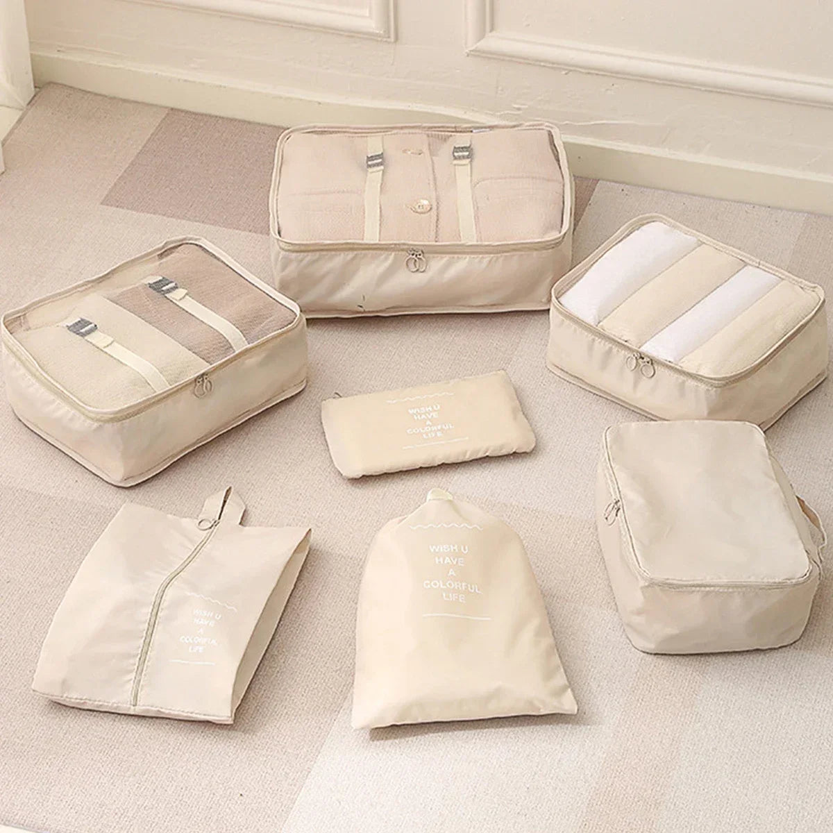 Seven-Piece Travel Packing Organiser Set