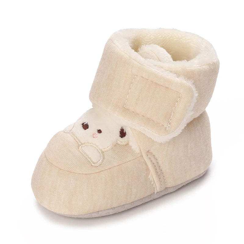 Cute Bear Baby Shoes Soft Plush Winter First Walkers