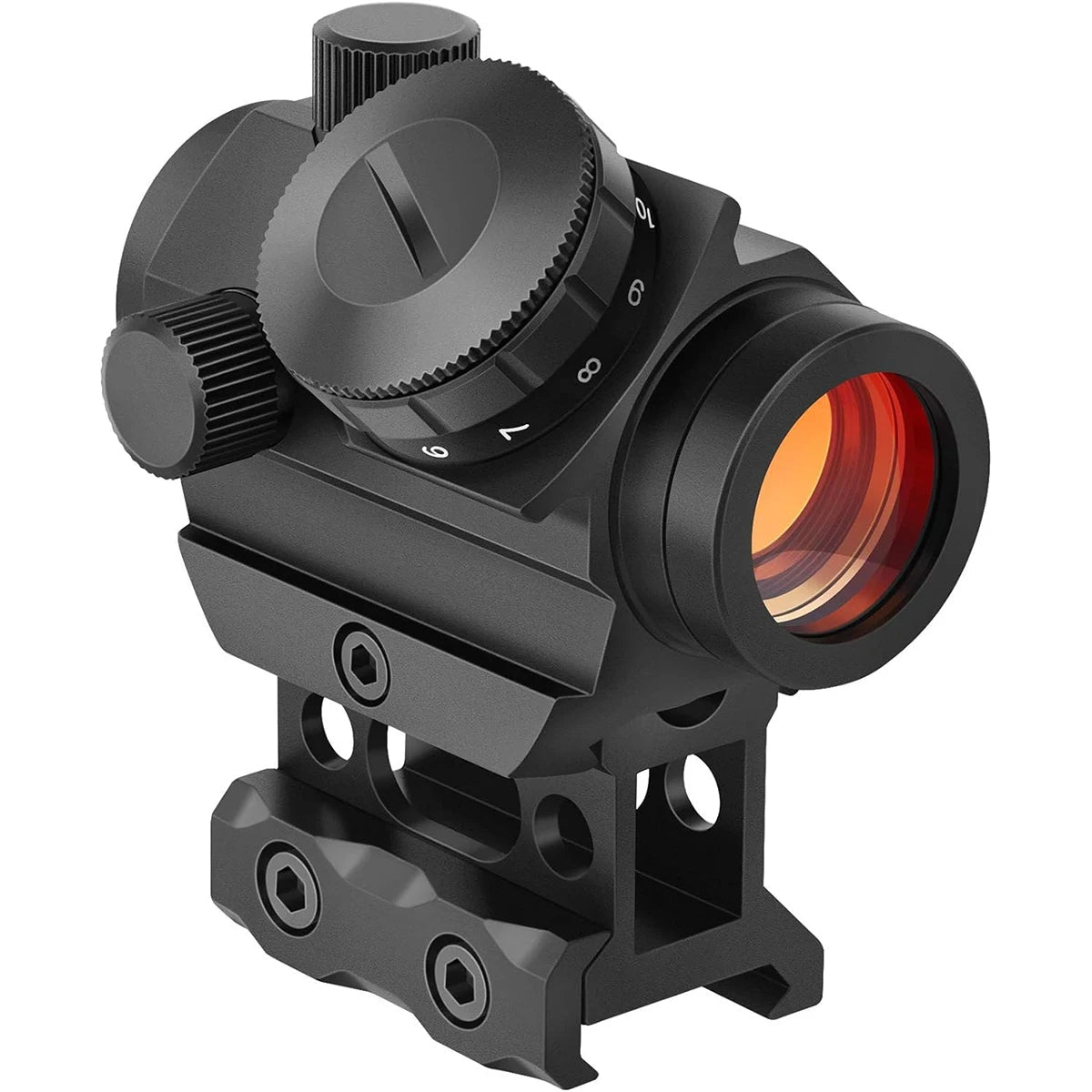 2MOA Red Dot Sight 1x25mm Reflex Sight Waterproof & Shockproof & Fog-Proof Red Dot Scope with 1 inch Riser Mount 