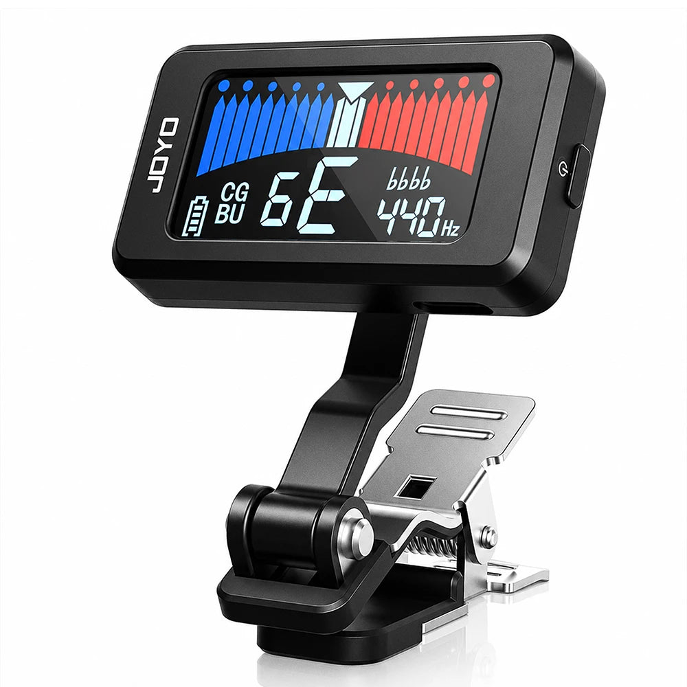 JT-480 Rechargeable Clip-On Tuner for Guitar, Bass and Ukulele
