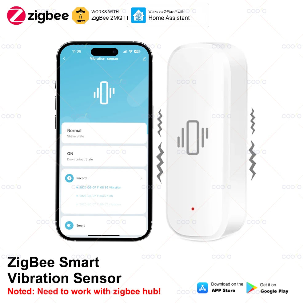 Zigbee Vibration Sensor for Zigbee2MQTT