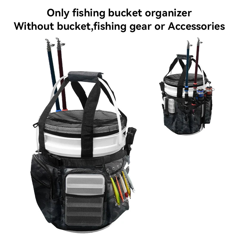 Fishing Bucket Organizer for 5-6 Gallon Buckets