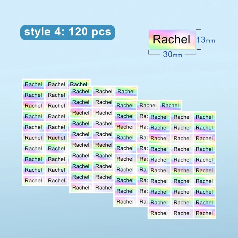 Personalized Name Labels – Style and Pack Options