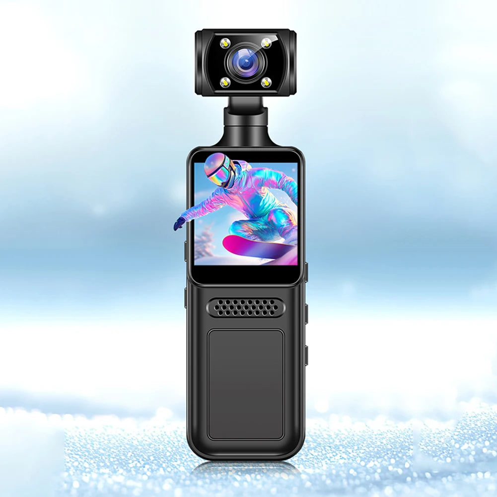 Action Mini Camera Outdoor Sport Video Recorder Body Camera Night Vision 180 Rotatable Wearable Body Worn Cam For Outdoor Sport 