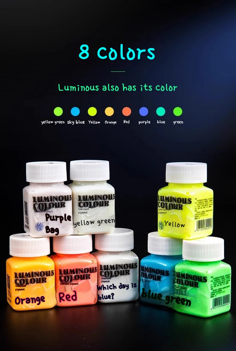 58ML Fluorescent Acrylic Pigment – Glow in the Dark