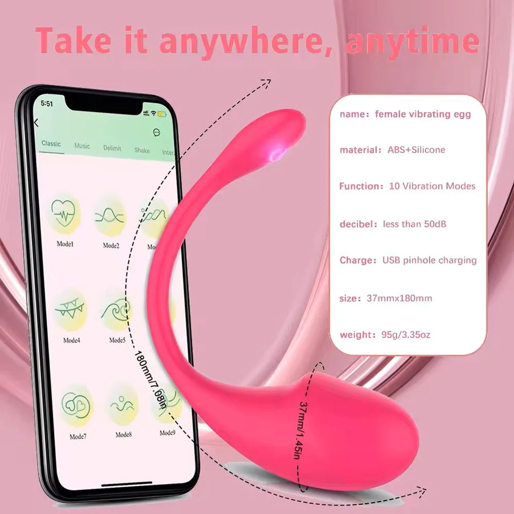 Gizli Zevk İçin Kablosuz Bluetooth Uygulamalı Vibratör