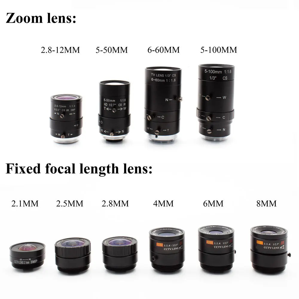 WGWK Caméra IP MINI 4K 3/4/5/8MP Zoom Manuel POE48V Objectif CS Boîtier Métallique Inspection Industrielle Sécurité Webcam Vidéo Surveillance