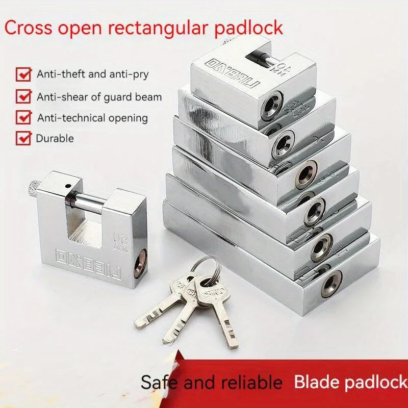 Rectangular Horizontal-Opening Padlock
