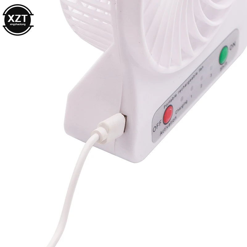 Mini hordozható ventilátor USB újratölthető ventilátor hordozható újratölthető LED-lámpa ventilátor hűtő Mini asztali USB 18650-elem ventilátor hűtés