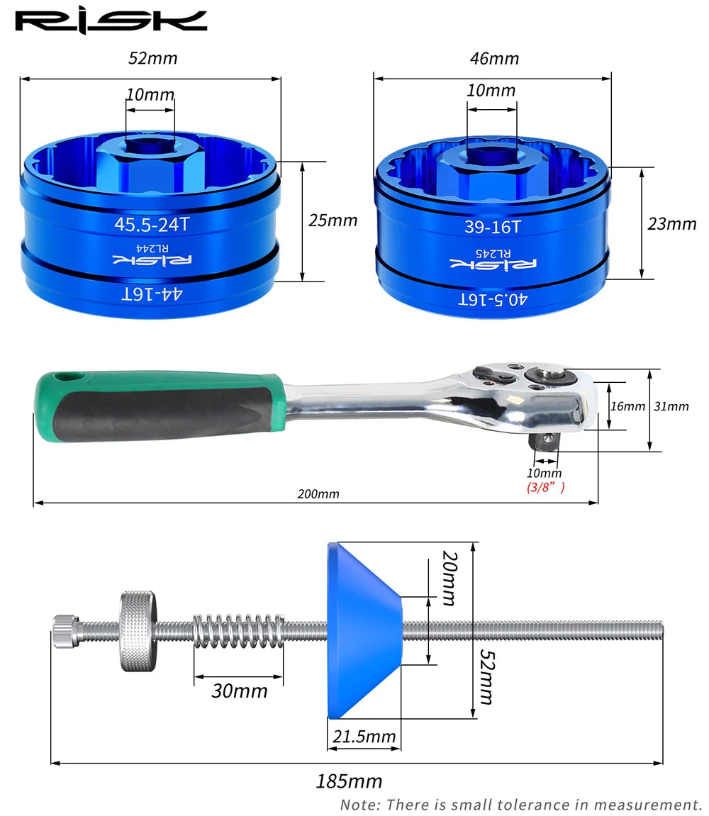 RL244–RL247 Bicycle Bottom Bracket Tool Options
