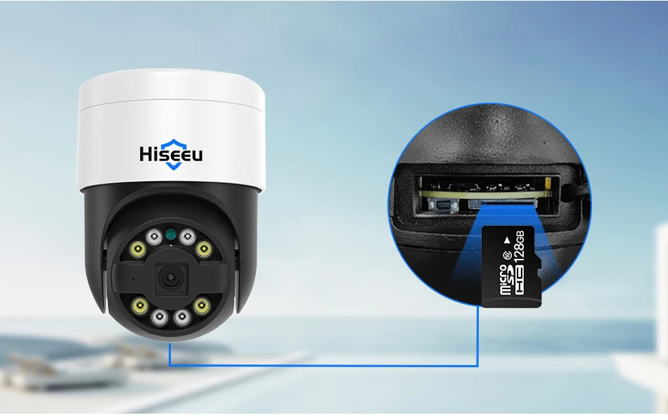 8MP 4K POE PTZ IP Camera with Color Night Vision