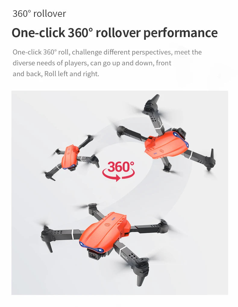 Drone E99 Pro avec caméra HD, contrôle via application et portée de 50 m