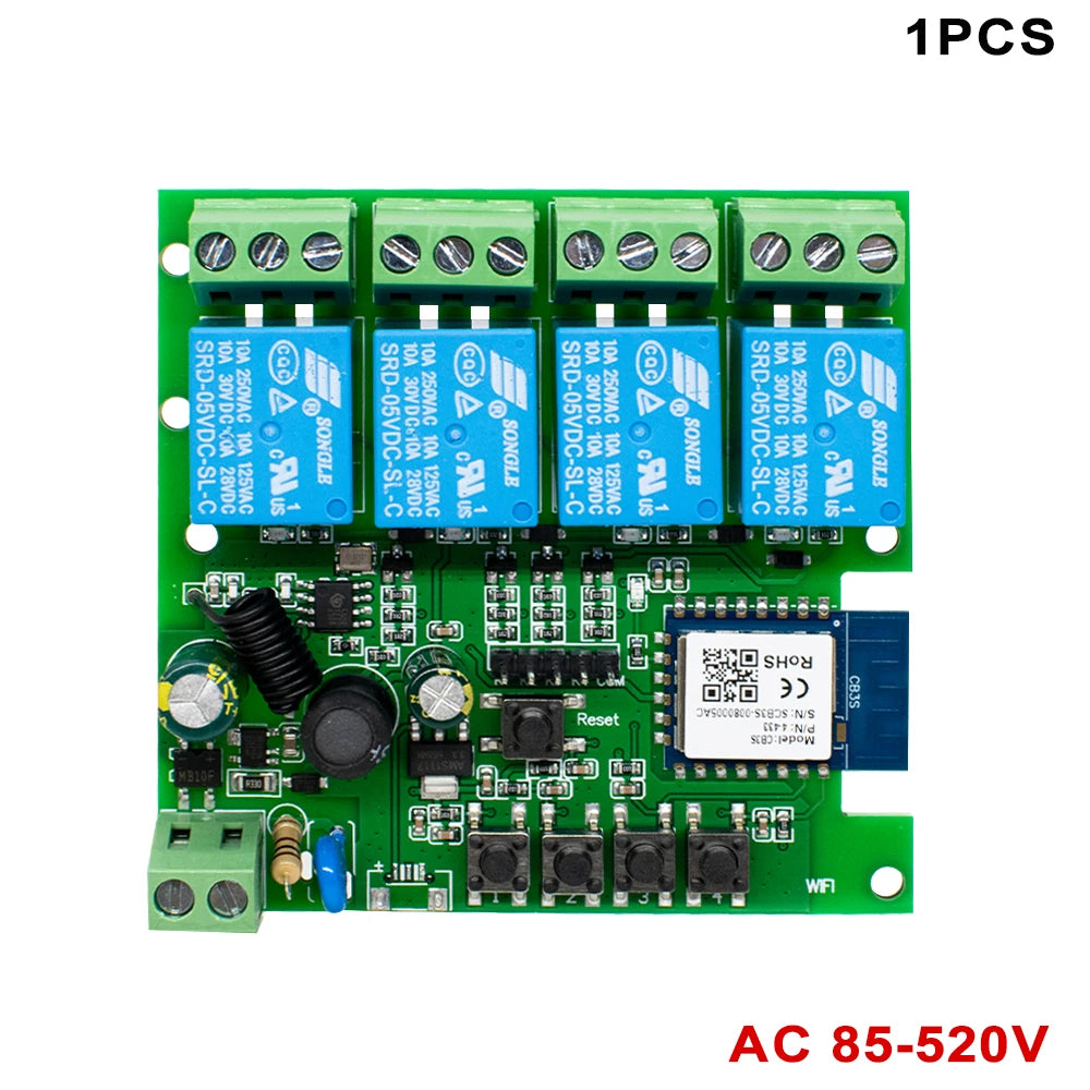 Tuya Four-Channel Wi-Fi Relay Module