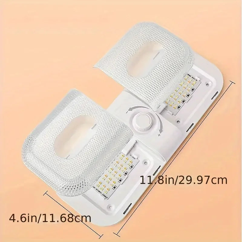 120 LED Car Interior Reading Light 3 Color Dimming 12V/24V