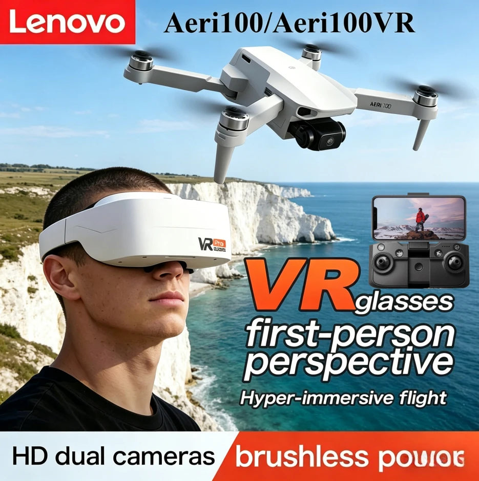 Dron Lenovo Aeri100 con cámara dual, video 4K y evitación de obstáculos