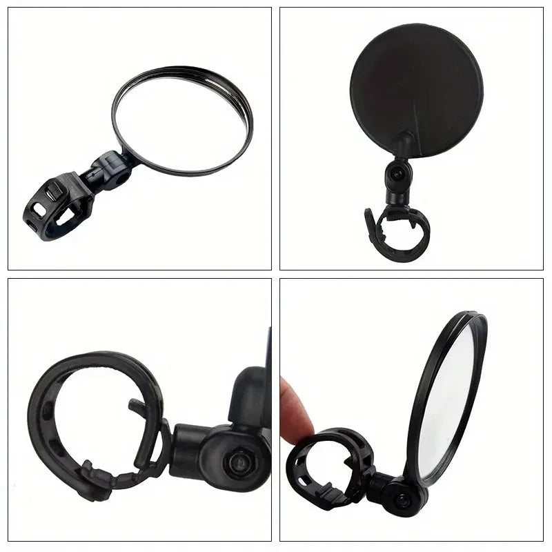 Motorcycles Rearview Mirror Side Mirror For Safety View Turning Left Right Mirror Adjustable Mini Autocycle Rear View 