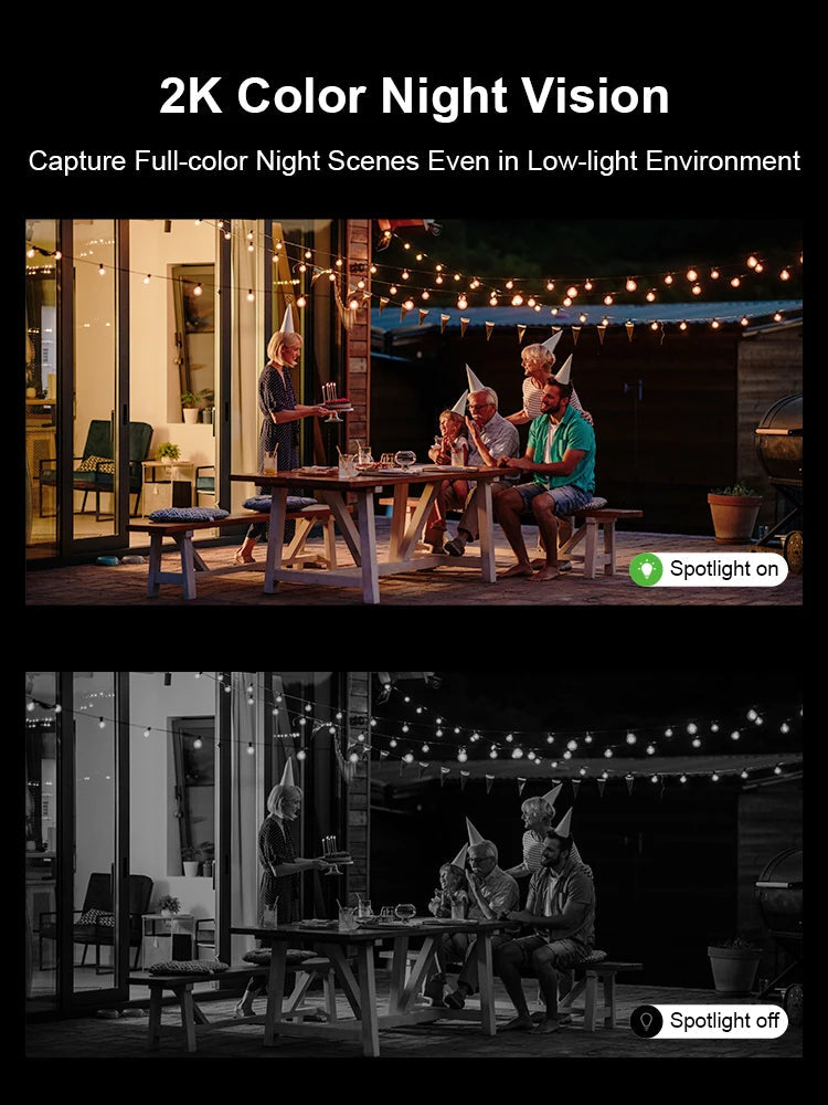 ANRAN 2K Solar Floodlight Wifi Camera Two Way Audio Surveillance Camera HD Color Night Vision Outdoor Wireless IP66 Waterproof 