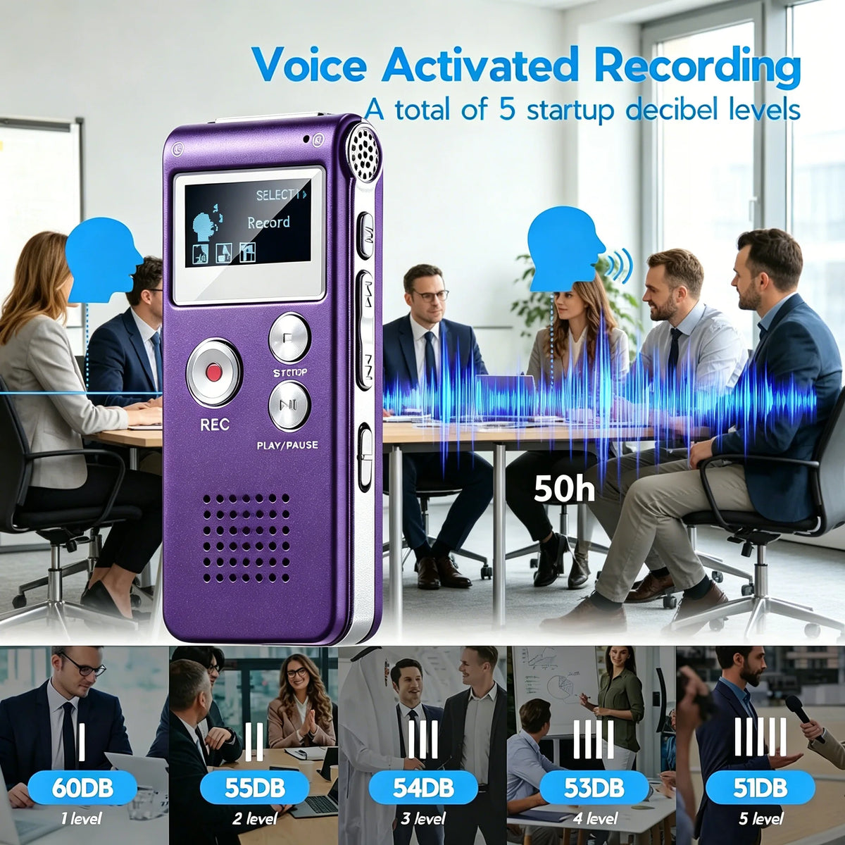 N288 8GB Voice Recorder with Playback