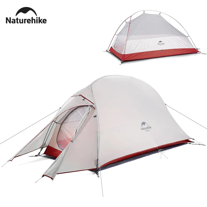 Naturehike Camping Tent Ultralight Portable Cloud Up 1 Person Shelter Tent Folding Backpack Waterproof Tent Travel Beach Tent 