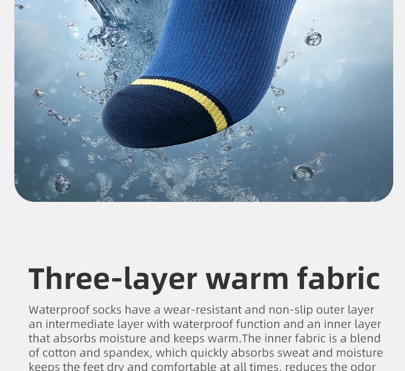 Waterproof Knee-High Hiking Socks for Outdoor, Snow, and Cycling