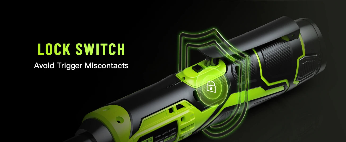 3/8 Cordless Ratchet Wrench Kit, 6-Inch Extended, 40 Ft-lbs, 400 RPM, 2.0Ah Battery