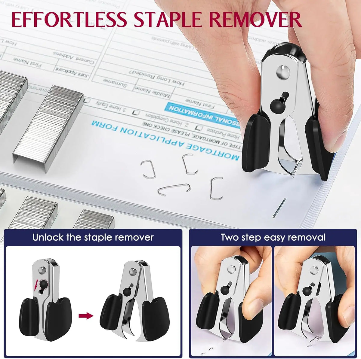 Stapler, Staples and Remover, Separate/Set Options