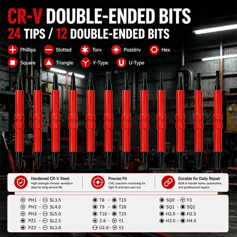 Interchangeable Screwdriver Set - 18- or 31-in-1