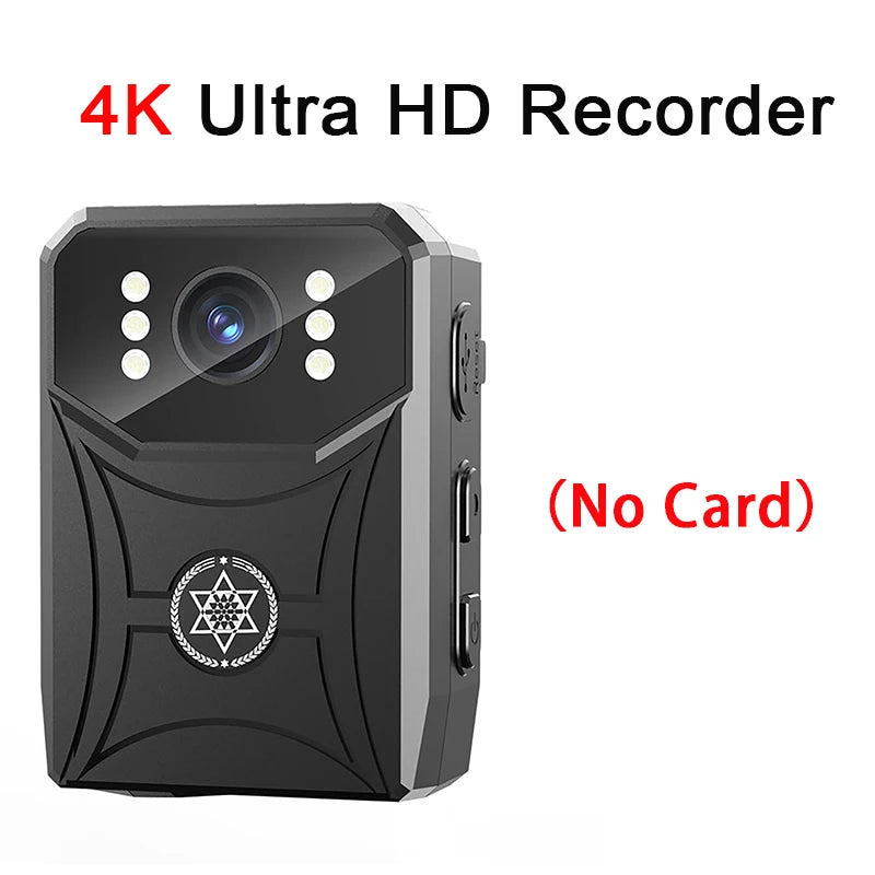 Mini 4K HD Cameras with WIFi 3000mAh Digtal Video Recorder with IPS Screen Night Vision Police Body Camera Portable Camcorder