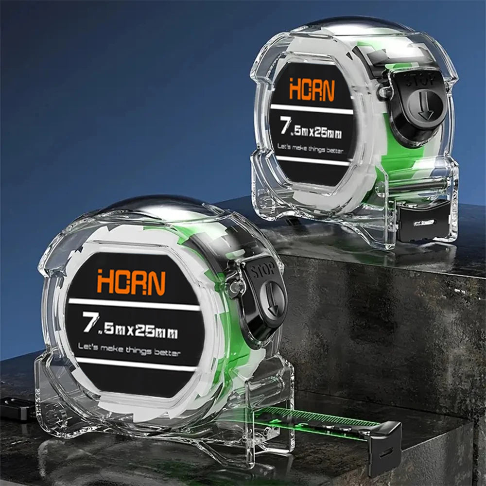 Self-Locking Fluorescent Tape Measure - Length Options