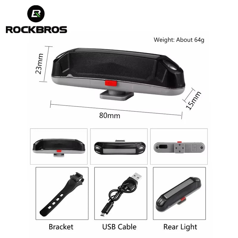 Waterproof Bike Taillight LED Rear Light with Multiple Modes