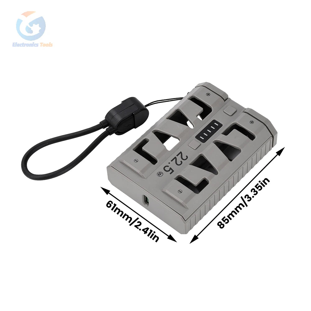 Θήκη DIY power bank για μπαταρίες 21700 - Δεν περιλαμβάνονται μπαταρίες