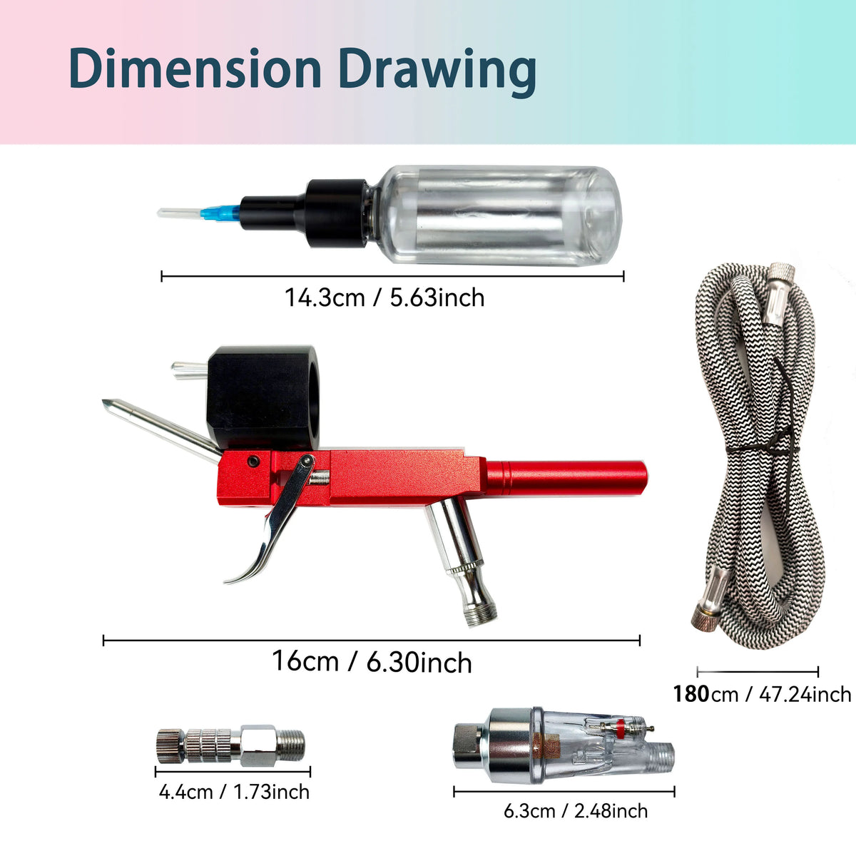 No-Clean Airbrush Nozzle Set, 0.2/0.3/0.5 mm, 30 Pieces