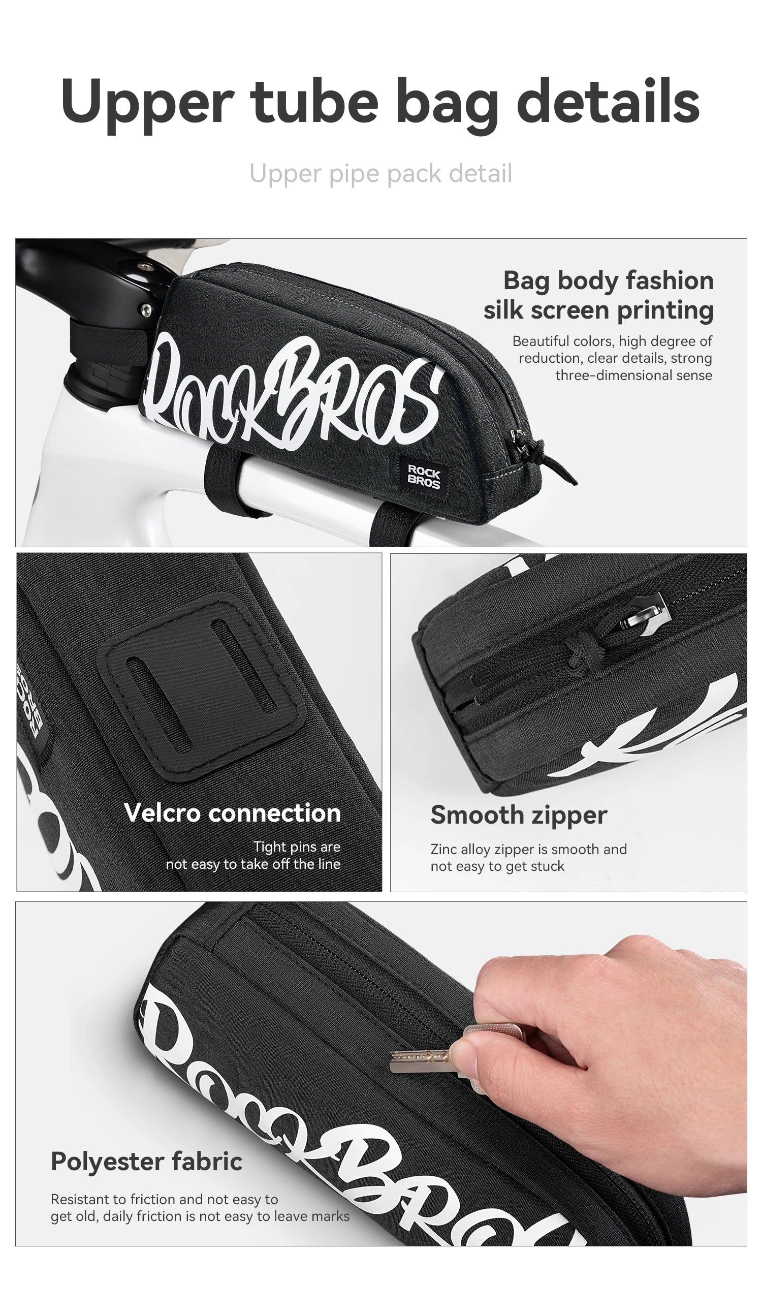 Bike Top Tube Bag 0.8L Rainproof Frame Pack