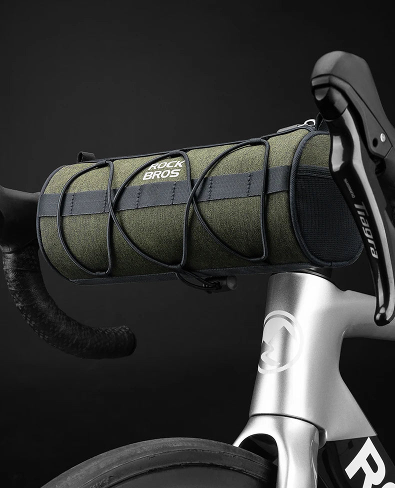 2L Bicycle Handlebar Bag with Shoulder Strap & 3-Point Mount