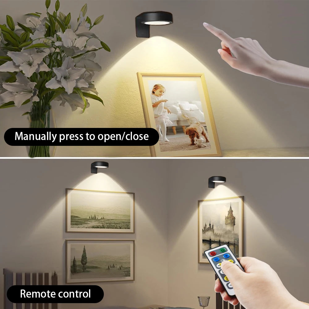 LED Night Light with Remote Control, White or Black