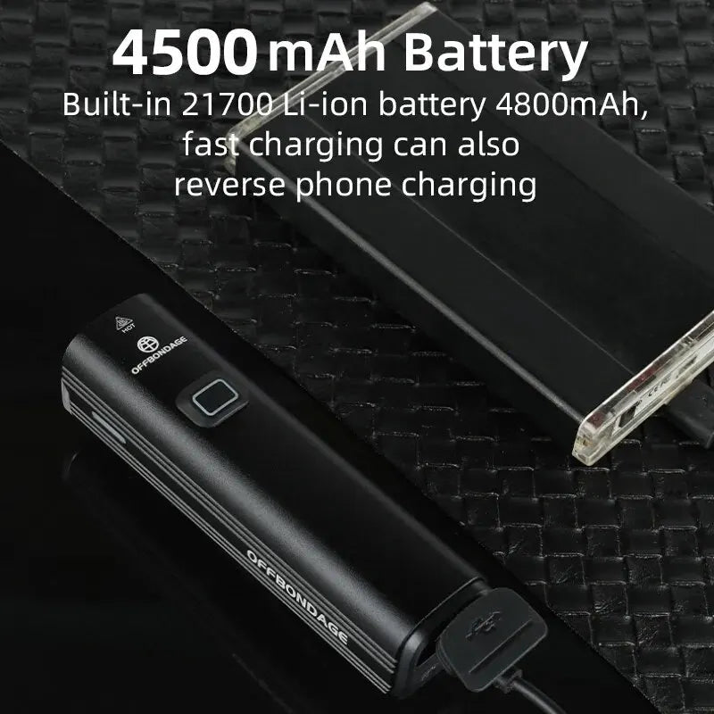 OFFBONDAGE Bicycle Light 1000Lumen Bike Headlight Power Bank Flashlight Handlebar USB Charging MTB Road Highlight 