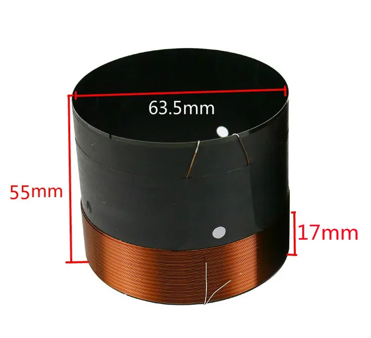 8 ohms högtalarspolar, 63.5–65.5 mm, par