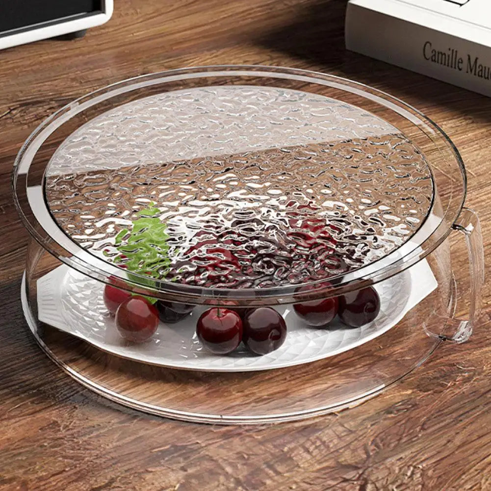 Transparente Spritzschutzabdeckung für die Mikrowelle mit Griff