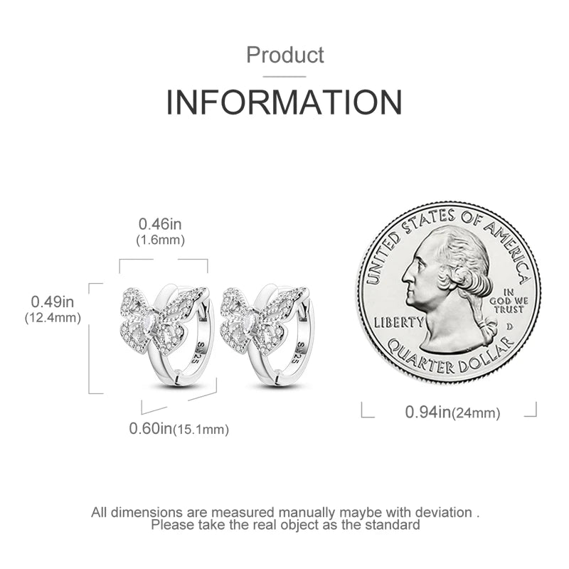 925 Sterling Silver Colored Zirconium Stars Hoop Earrings For Women Jewelry Anniversary WeddingMaking Jewelry Gift 