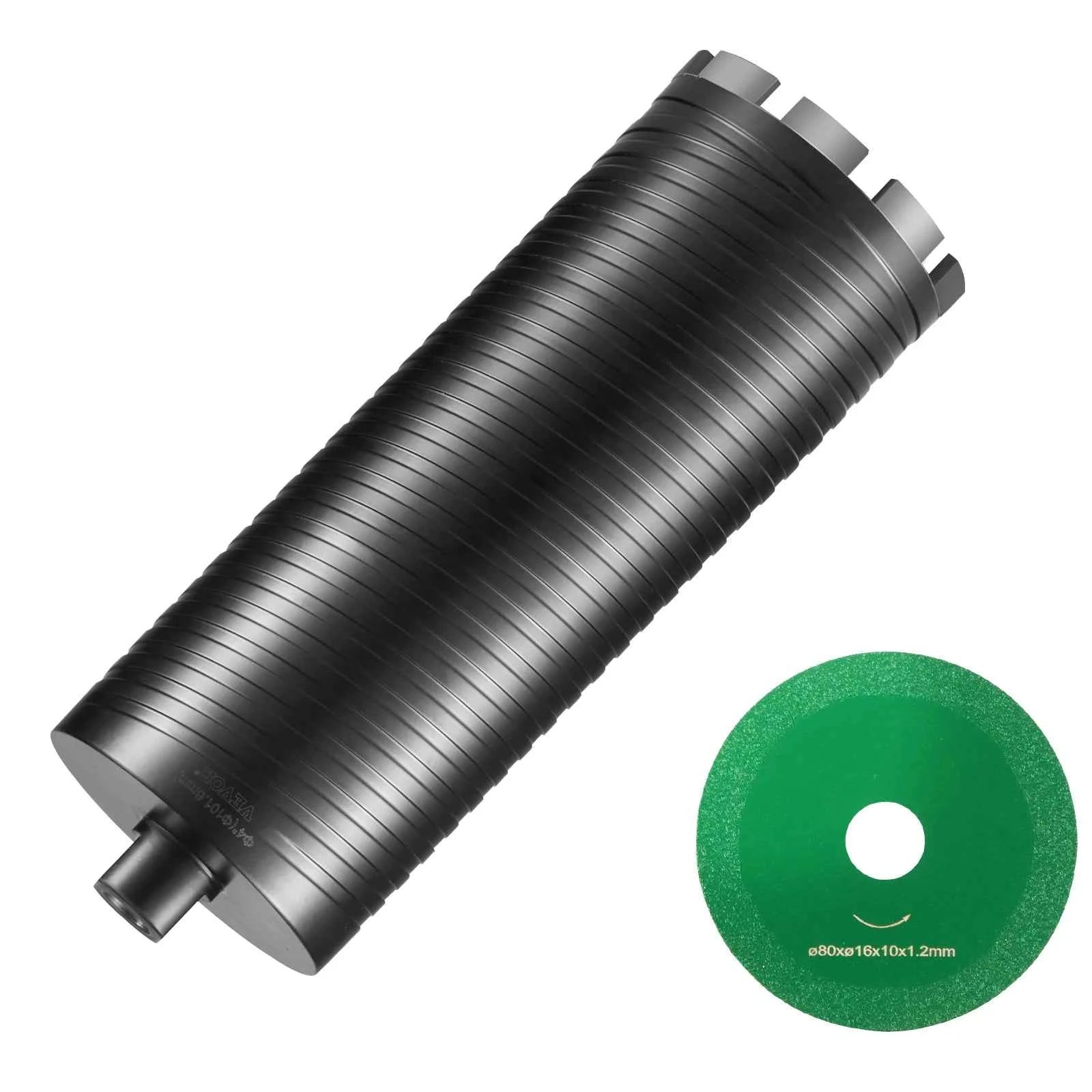 VEVOR Core Drill Bit Wet/Dry Diamond Core Drill Bit for Brick and Block Concrete Core Drill Bit Pilot Bit Adapter and Saw Blade