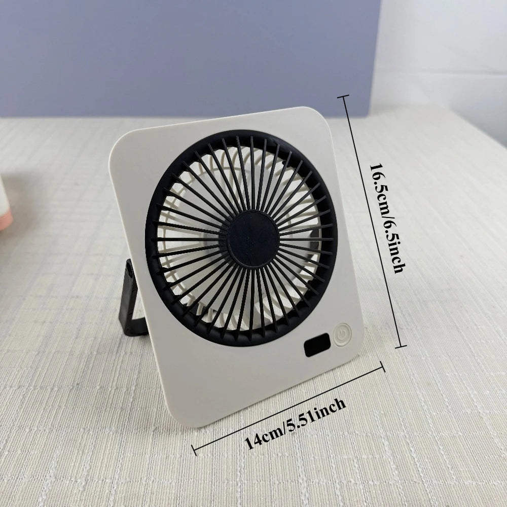 Rechargeable USB Mini Desktop Fan with 5-Speed Cooling
