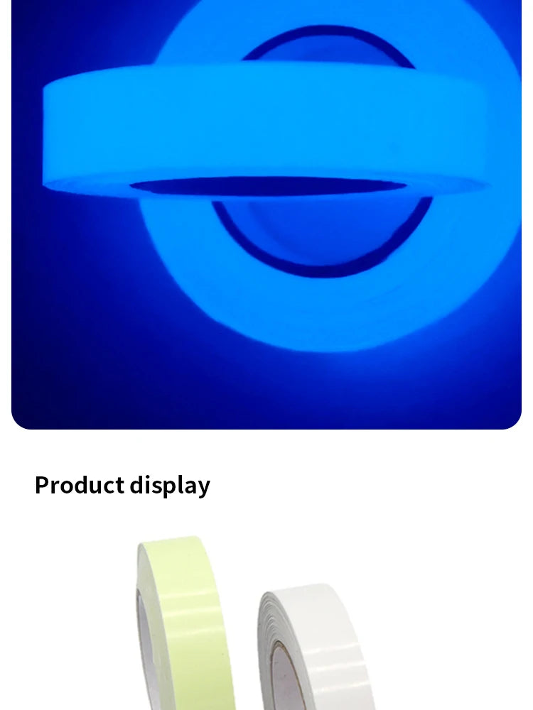 Self-adhesive Luminous Safety Tape, DIY Decorative Glowing Tape, Stage Stair Safety Warning Tape Green Fluorescent Warning Tape 